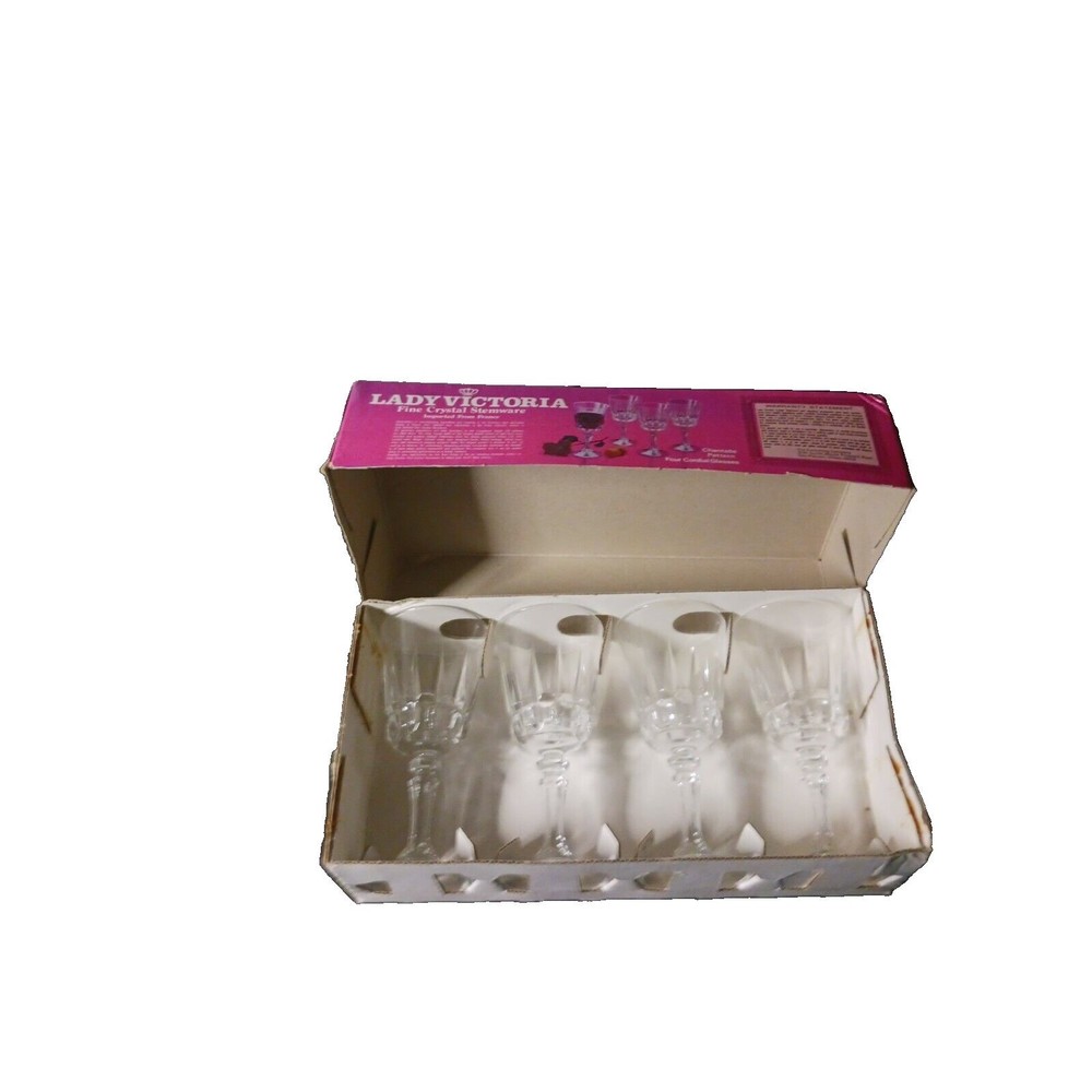 Lady Victoria Crysal Four Cordial Fine Stemware - Picture 2 of 4